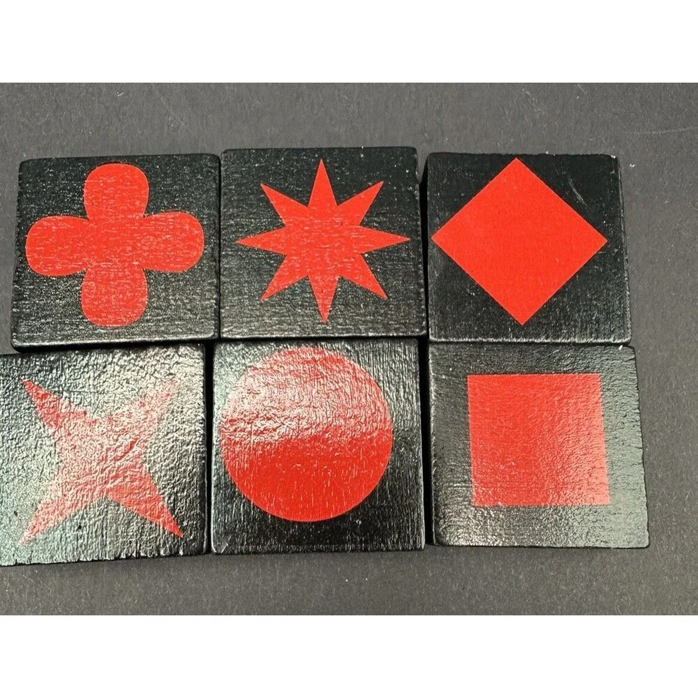 QWIRKLE Lot of 6 Game Tiles Set Replacement Part Pieces CHOOSE COLOR